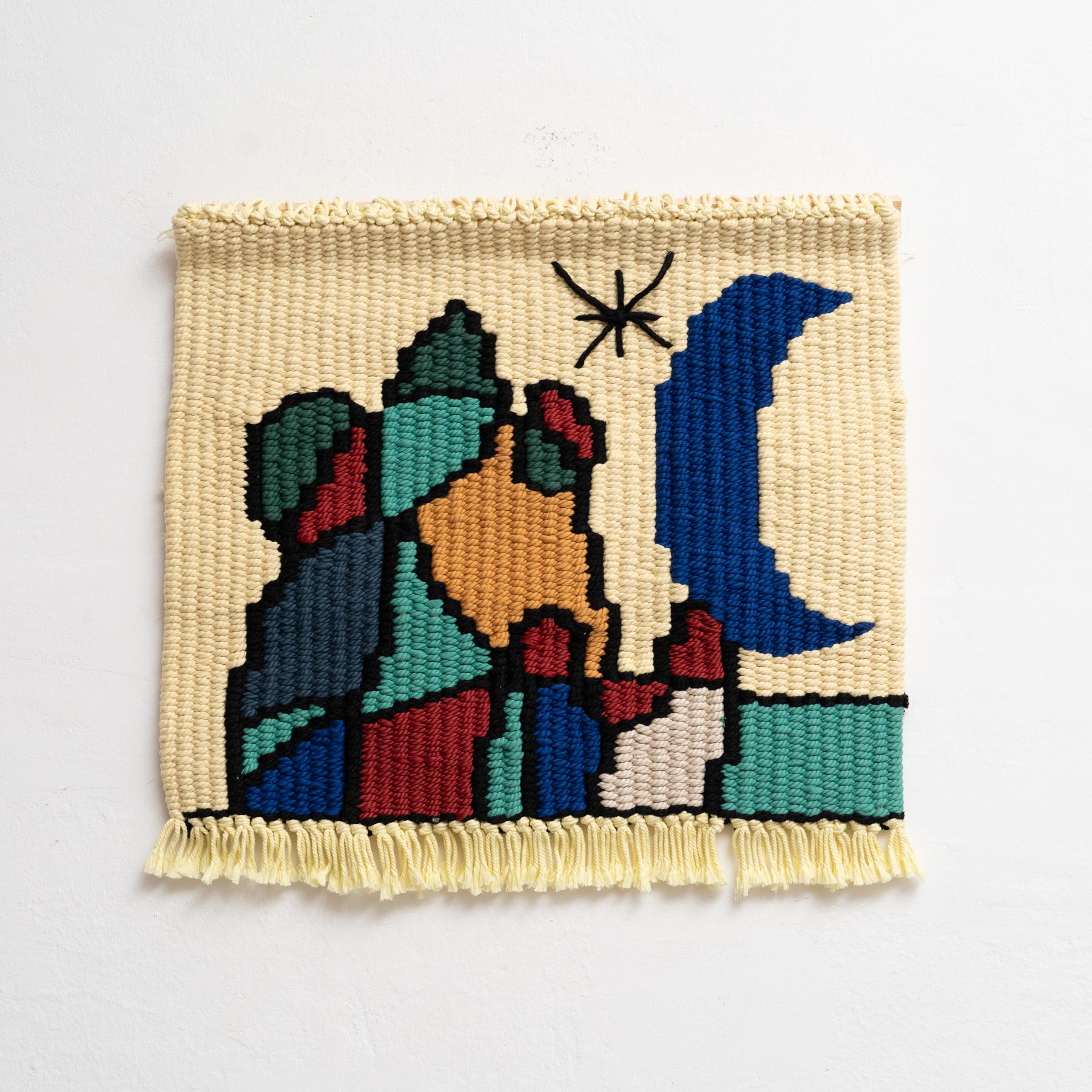 Mid Century Modern Color Wandteppich nach Joan Miró, um 1970 im Zustand „Gut“ im Angebot in Barcelona, Barcelona