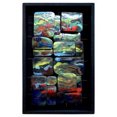 Mid-Century Modern Colorful Abstract Enamel Sculpture