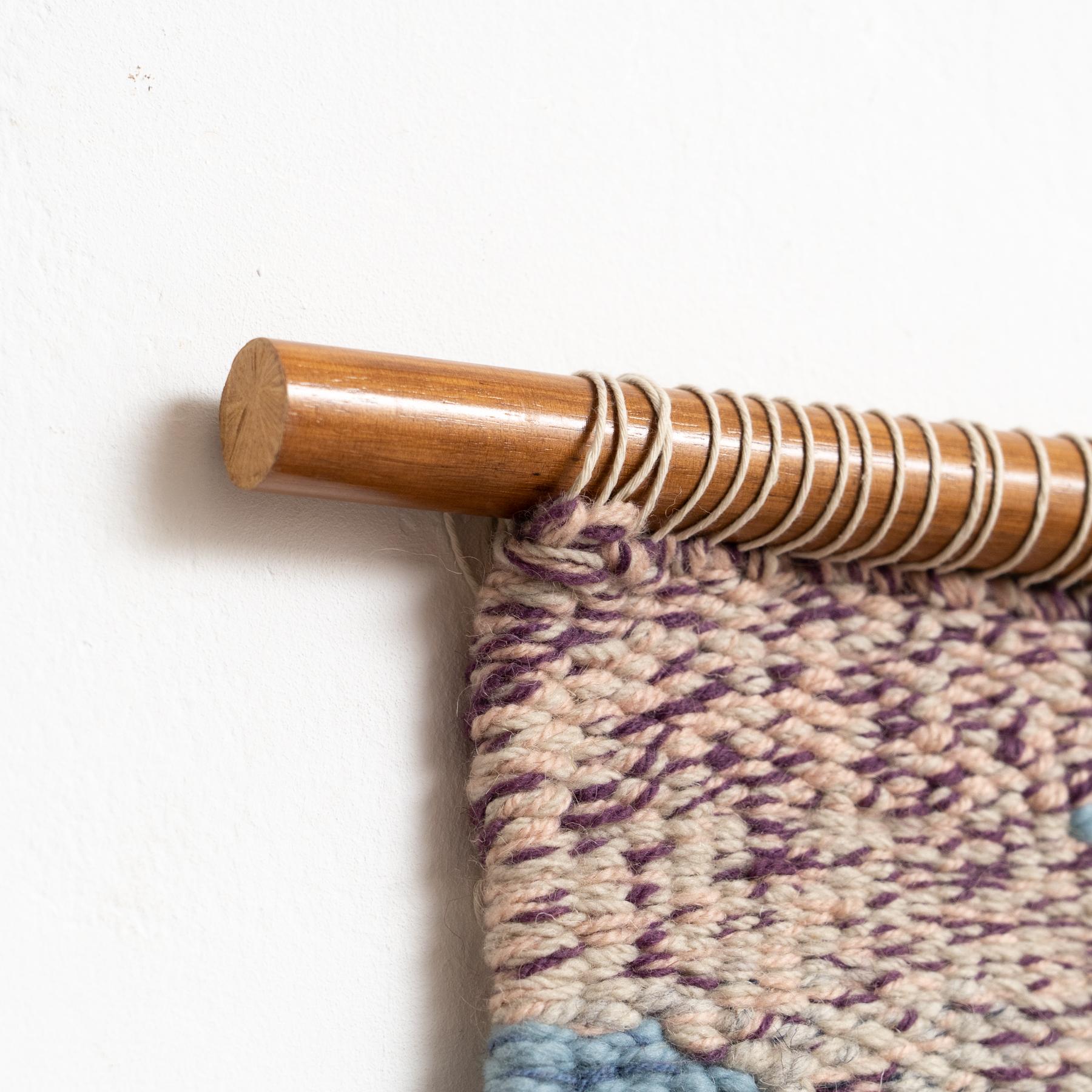 Mid Century Modern Bunter Wandteppich, um 1970 im Angebot 11