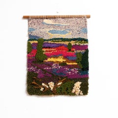 Mid Century Modern Bunter Wandteppich, um 1970