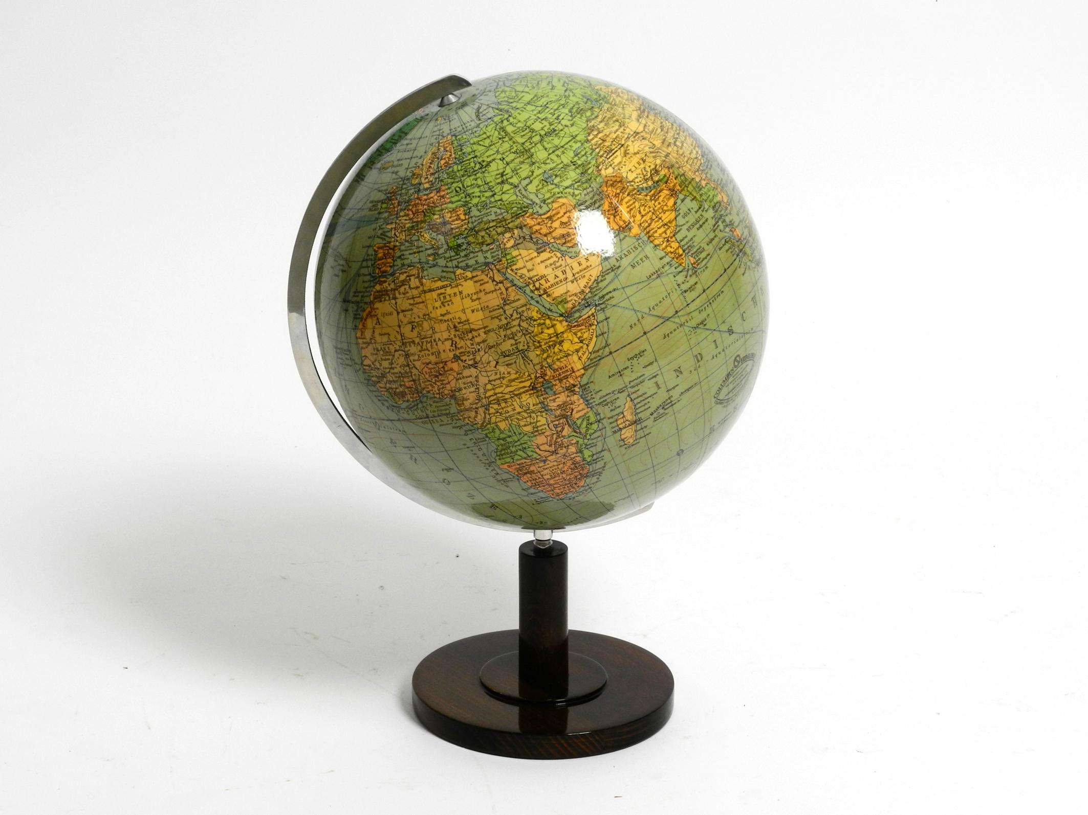 Mid Century Modern Columbus Earth globe by Columbus Verlag Paul Oestergaard  For Sale 11