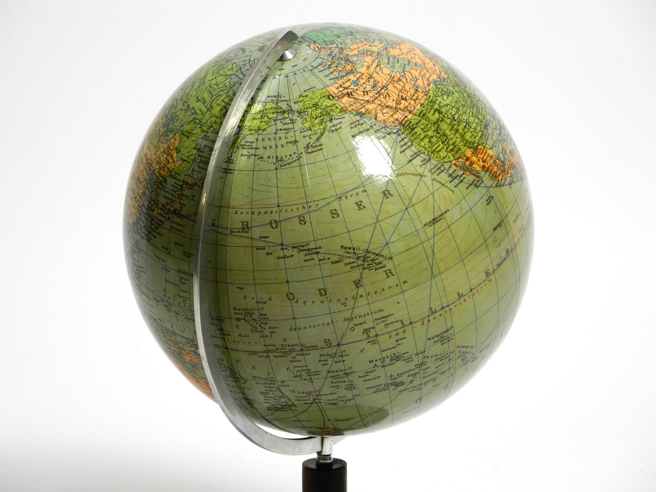 German Mid Century Modern Columbus Earth globe by Columbus Verlag Paul Oestergaard  For Sale