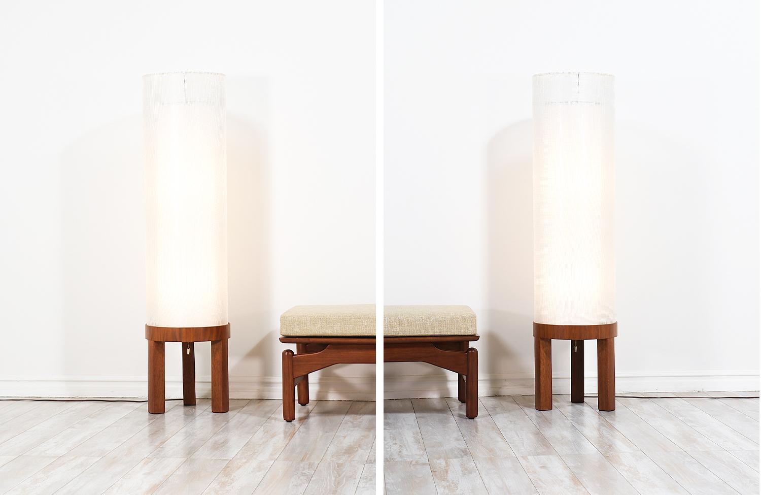 Mid-20th Century Mid-Century Modern Column Style Floor Lamps by Modeline