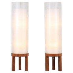 Mid-Century Modern Column Style Floor Lamps by Modeline