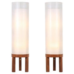 Mid-Century Modern Column Style Floor Lamps by Modeline