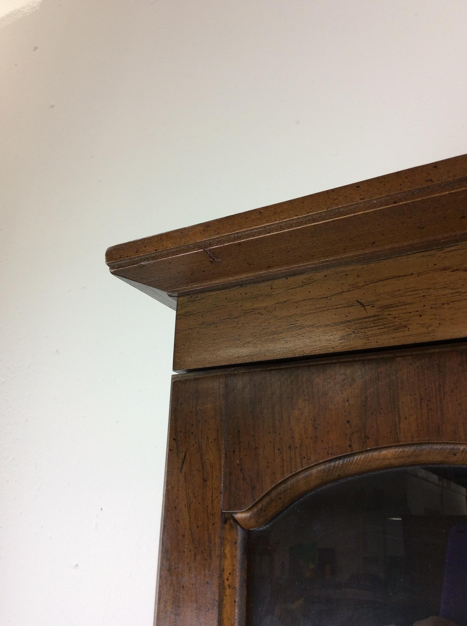 Mid century modern compact China cabinet with cane doors For Sale 3