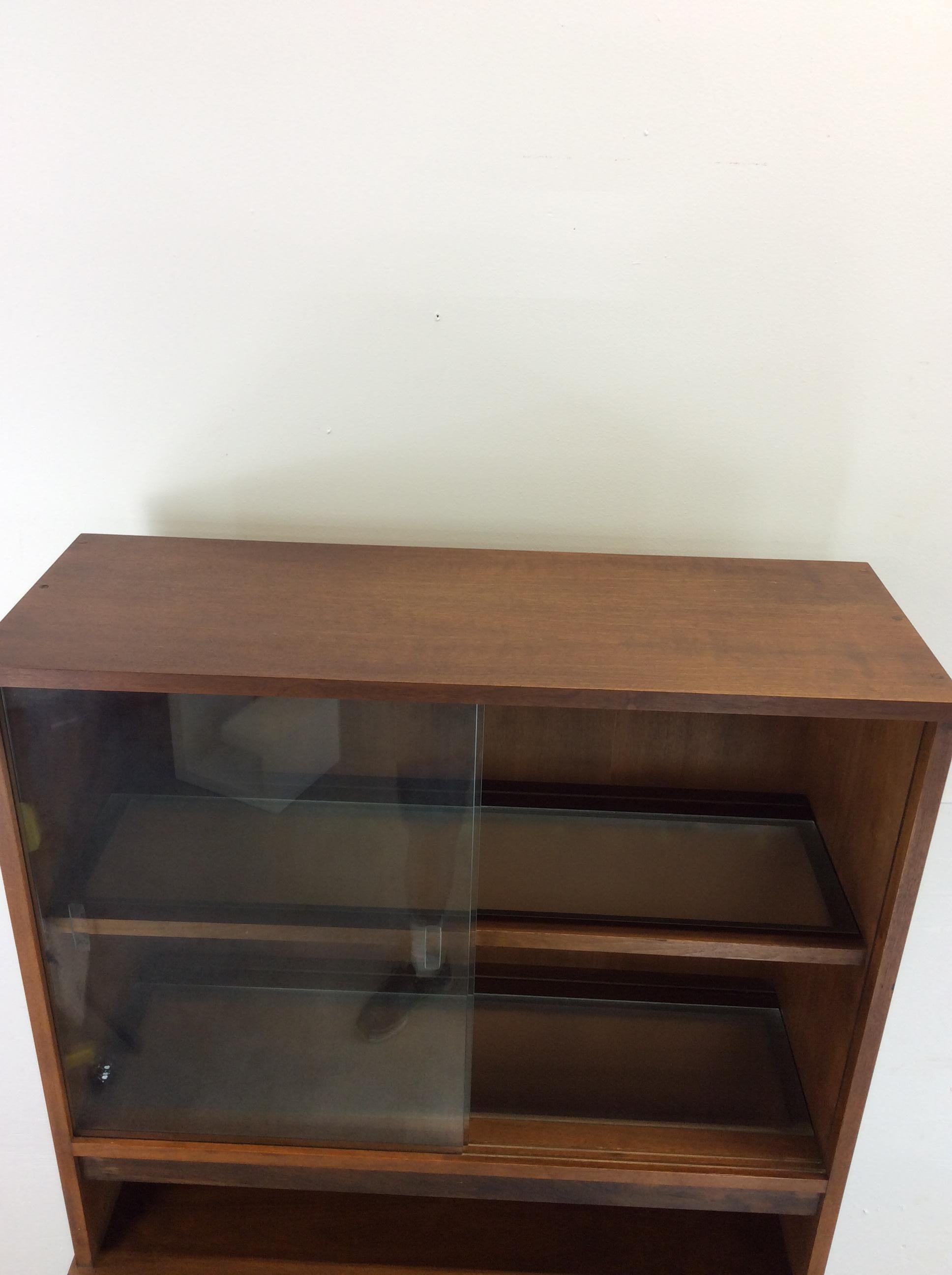 Mid Century Modern Compact China Cabinet with Lighted Display For Sale 10