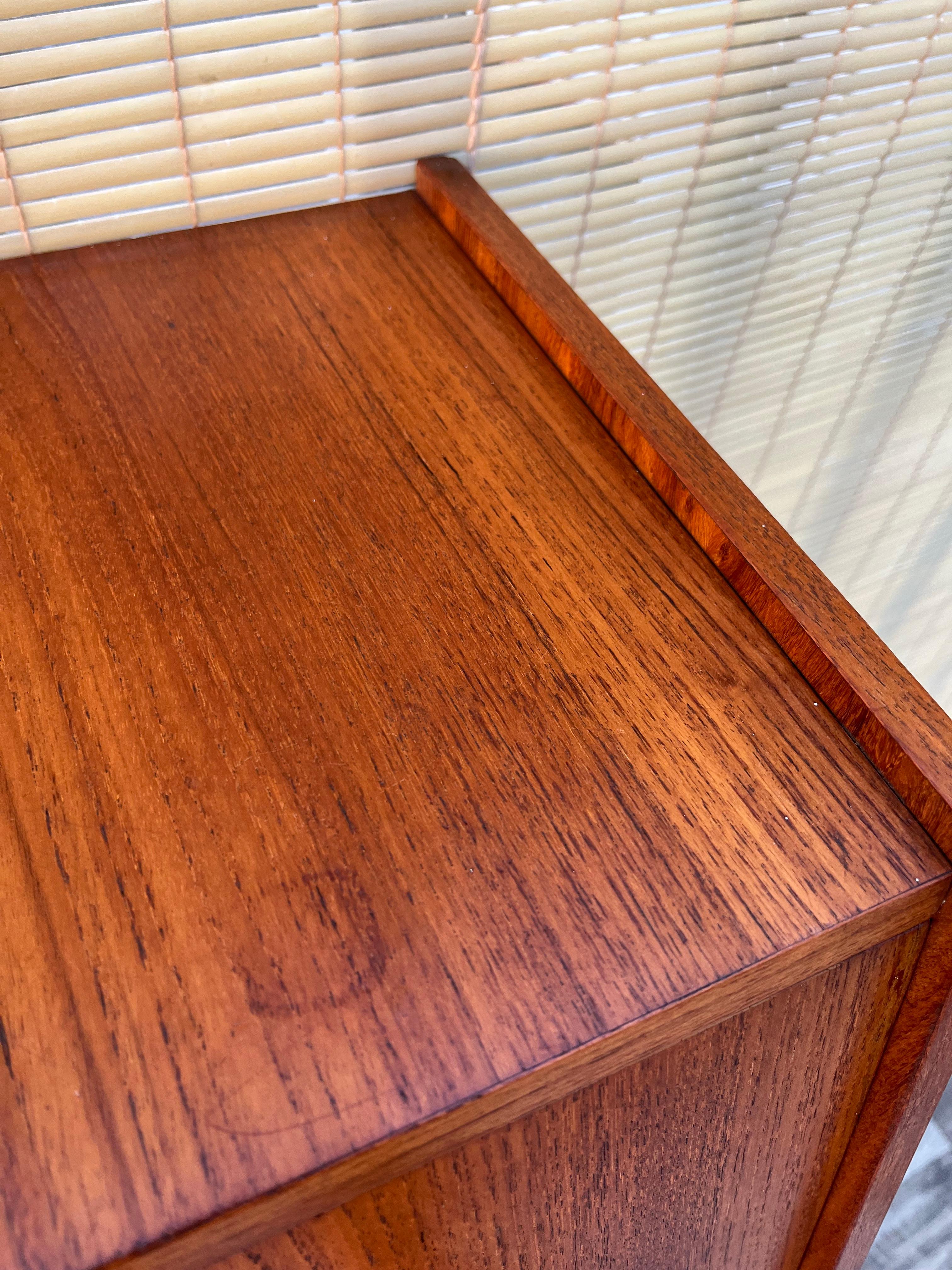 Mid Century Modern Compact Drop Down Secretary Desk . Circa 1960s For Sale 2