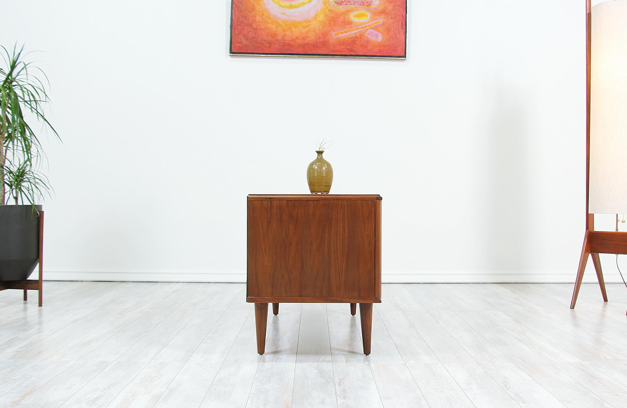 Mid-20th Century Mid-Century Modern Compact Tambour-Door Credenza by Barzilay