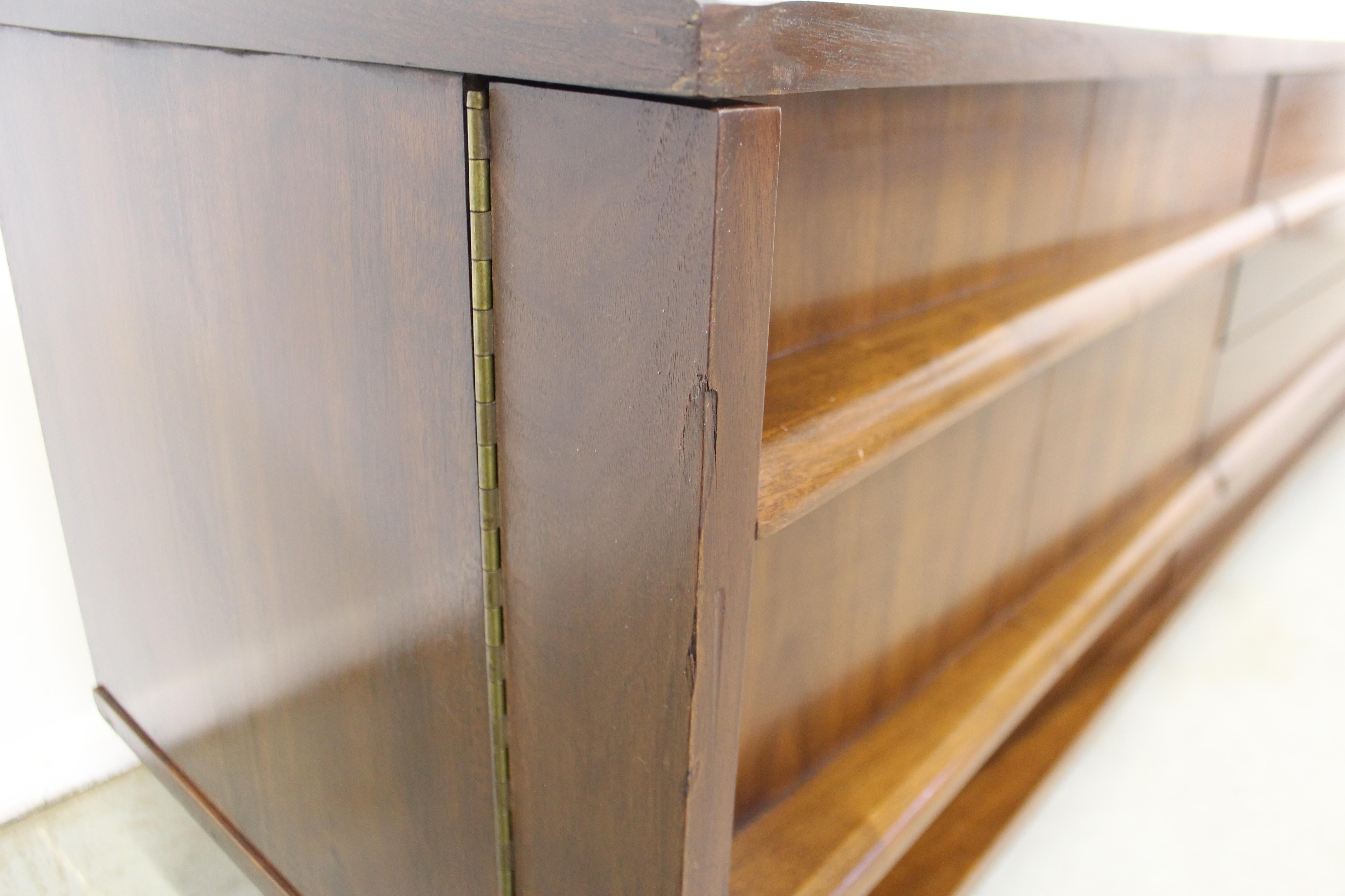  Mid-Century Modern Concave Front Walnut Credenza by Young Mfg. Co. 2