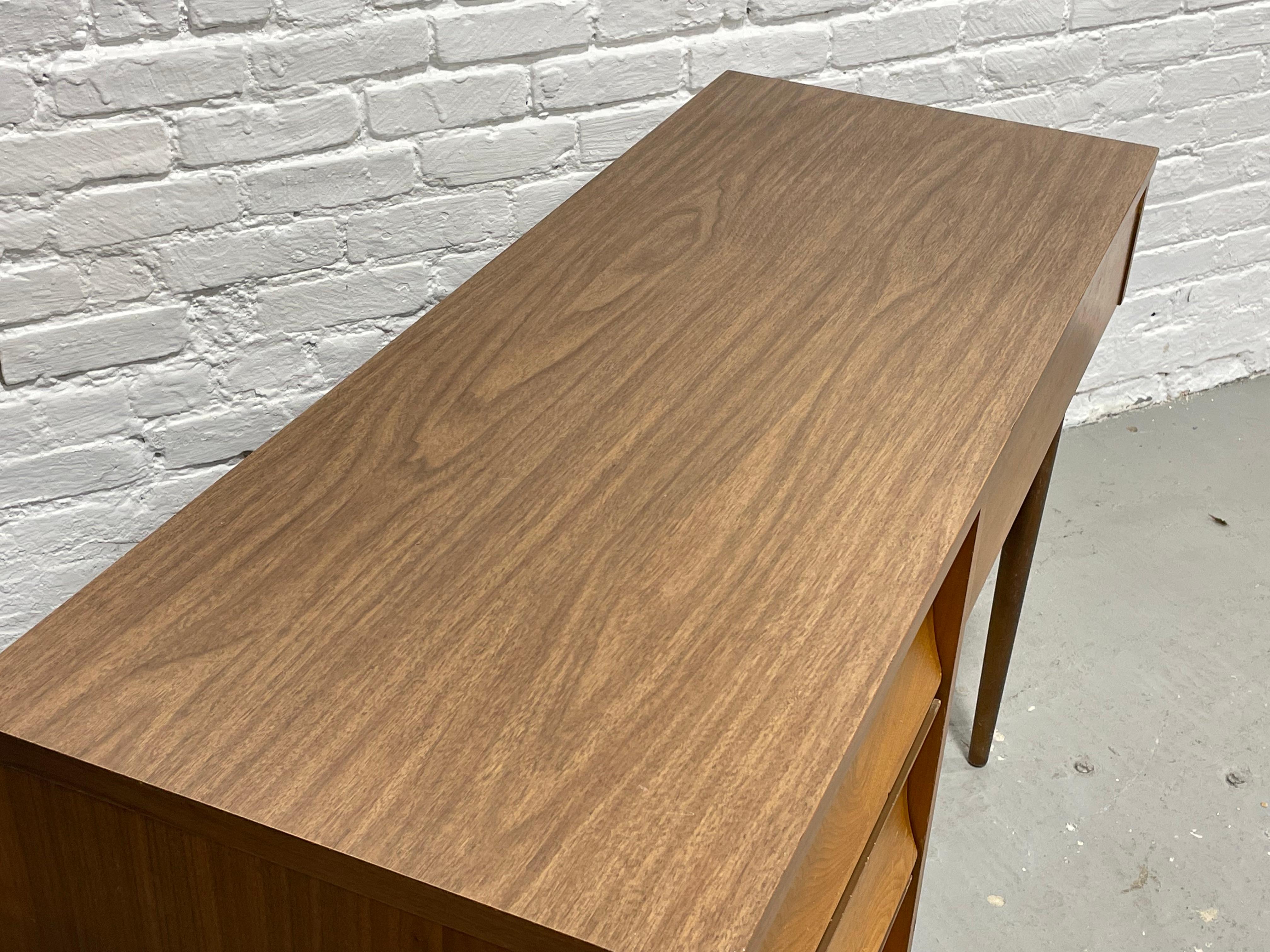 Mid Century MODERN Concave WALNUT DESK by Johnson Carper, c. 1960's 4