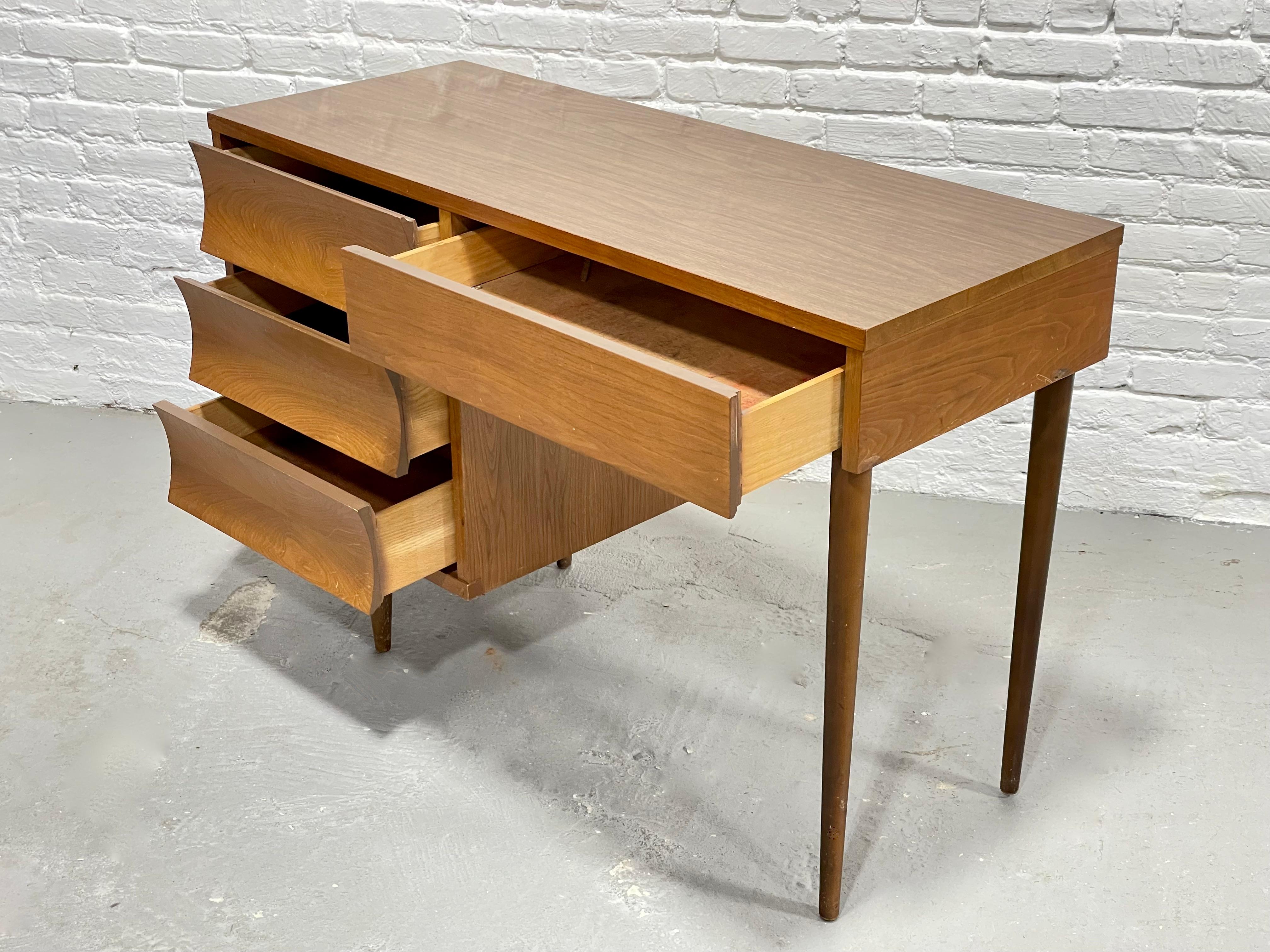 Mid Century MODERN Concave WALNUT DESK by Johnson Carper, c. 1960's 1