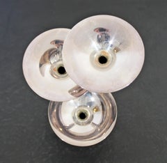 Mid-Century Modern Concerto Di Trombe Christofle France Silver Candlestick 1960s