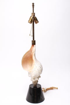 Mid-Century Modern Conch Seashell Table Lamp