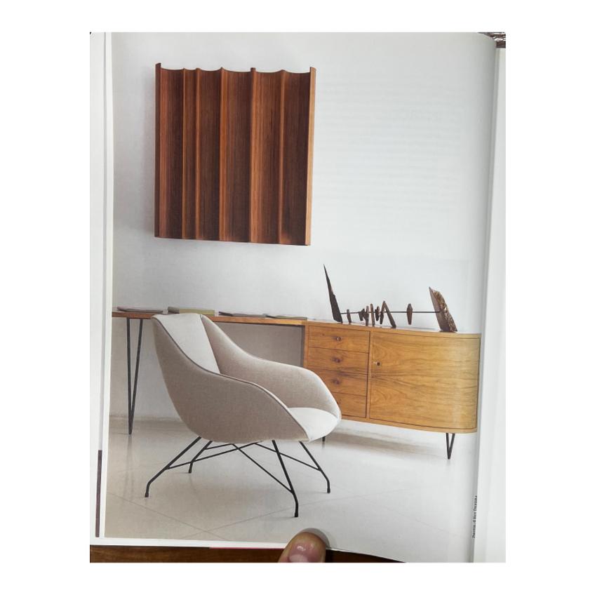 Mid Century Modern Concha Armchairs in Leather & Metal by Carlo Hauner, c. 1950 3
