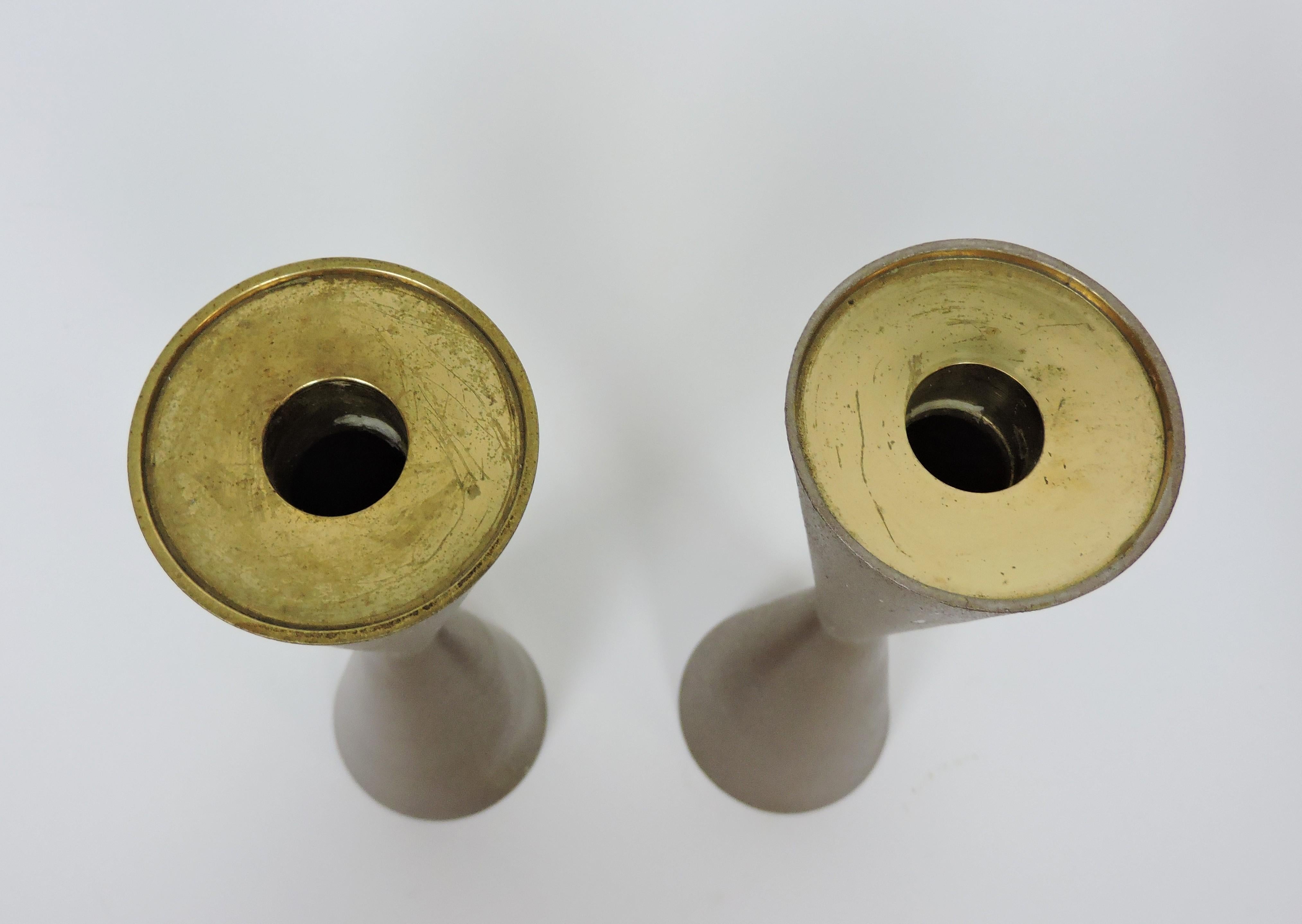 Giapponese Portacandele a cono in ottone del Mid Century Modern, due set disponibili in vendita