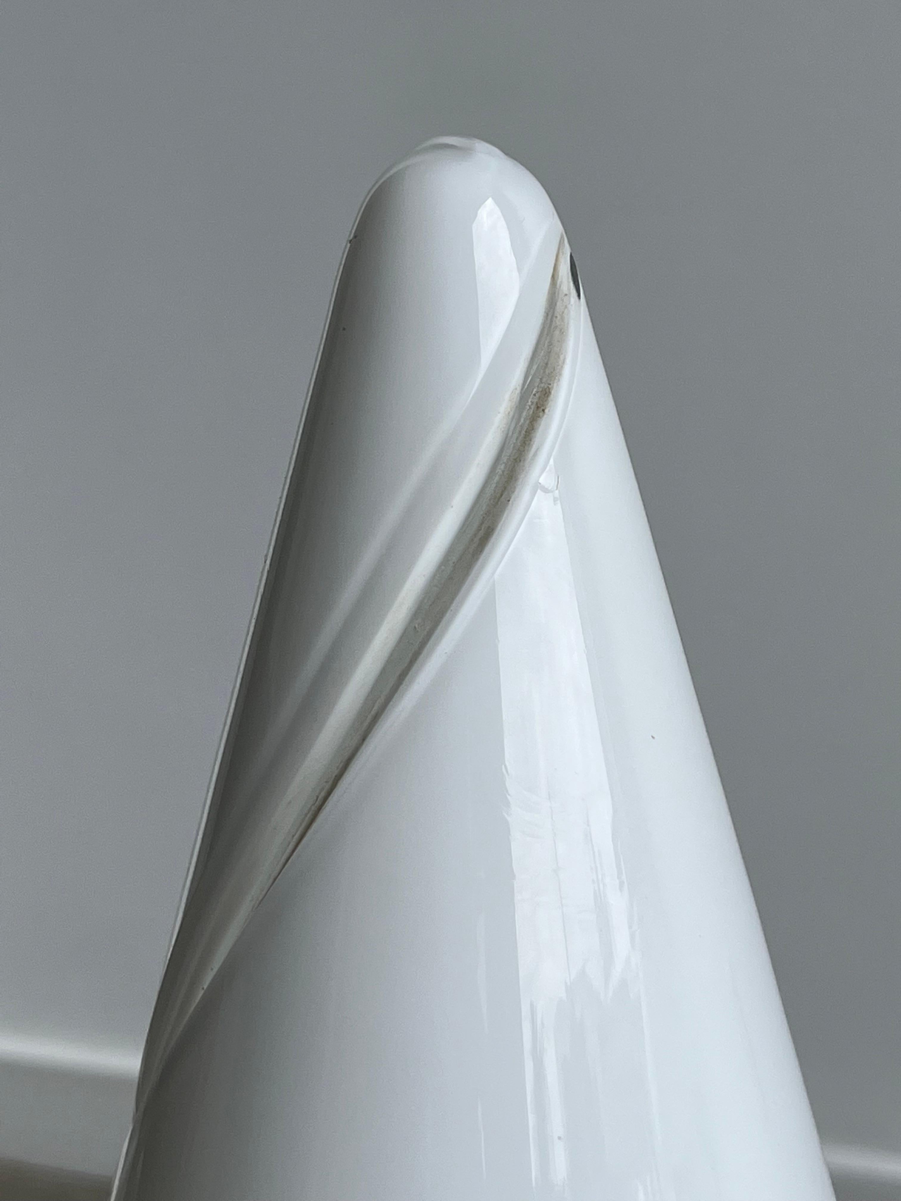 Space Age Mid-Century Modern Cone Shaped Italian Lamp in Murano Glass 1970s
