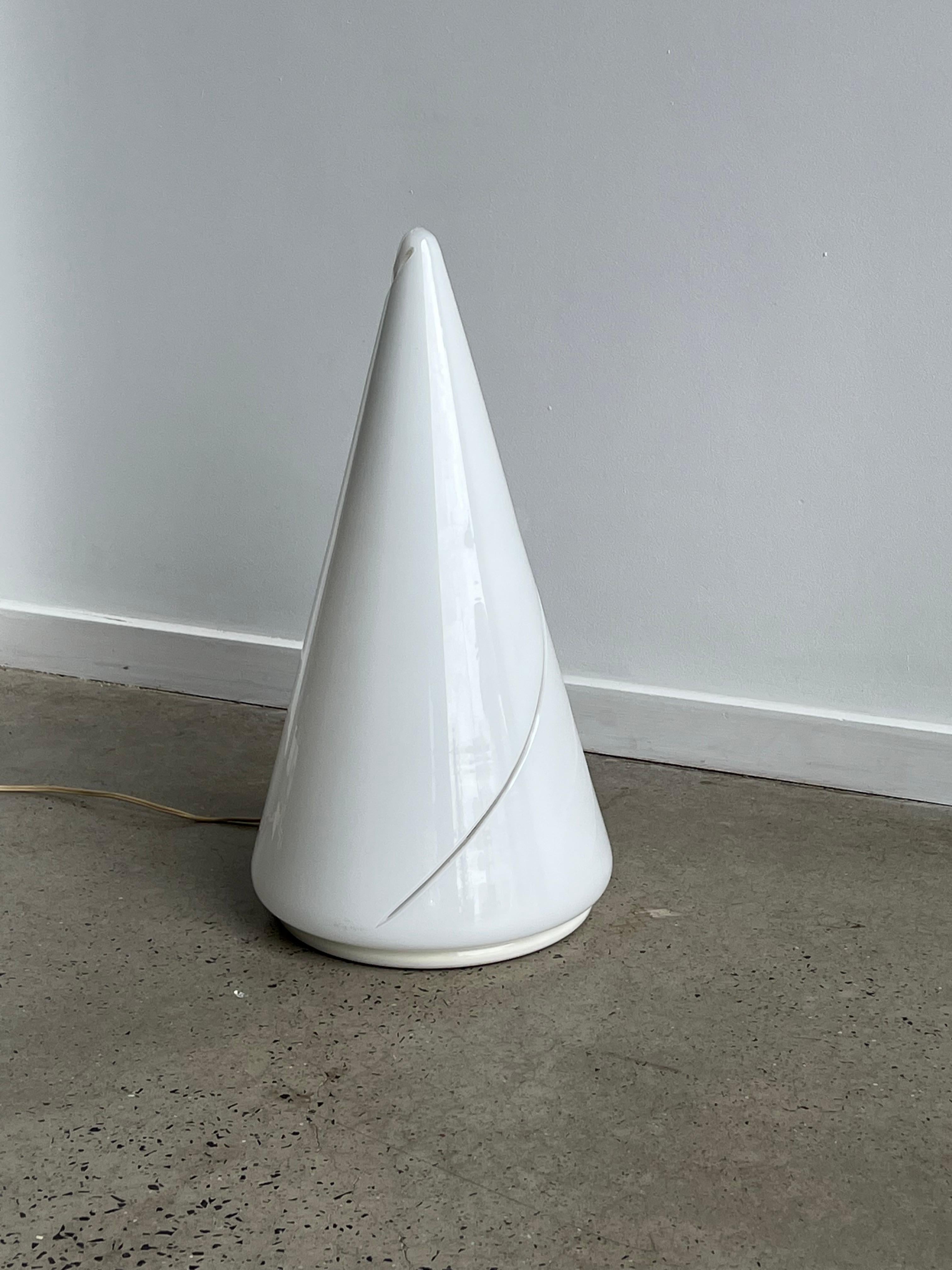 Mid-20th Century Mid-Century Modern Cone Shaped Italian Lamp in Murano Glass 1970s