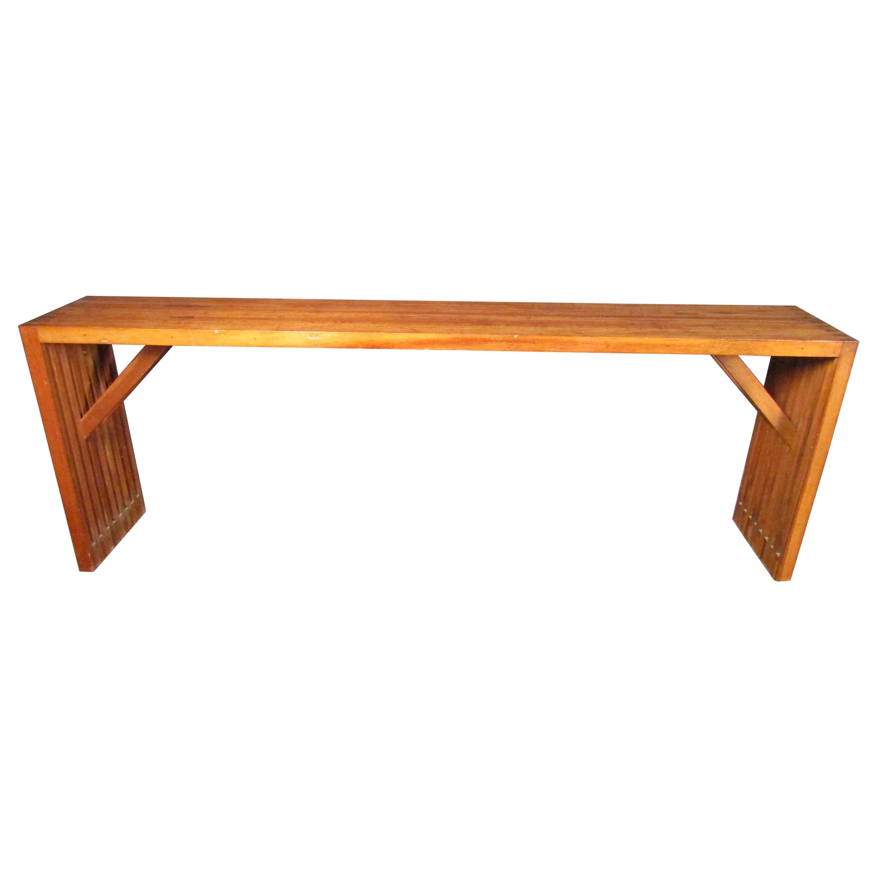 Canadian MidCentury Modern Biomorphic WallMounted Large Console Table