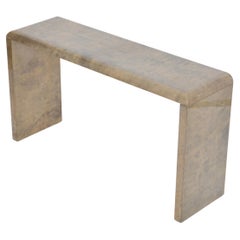 Mid-Century Modern Console Table Made of Laquered Goat Skin by Aldo Tura