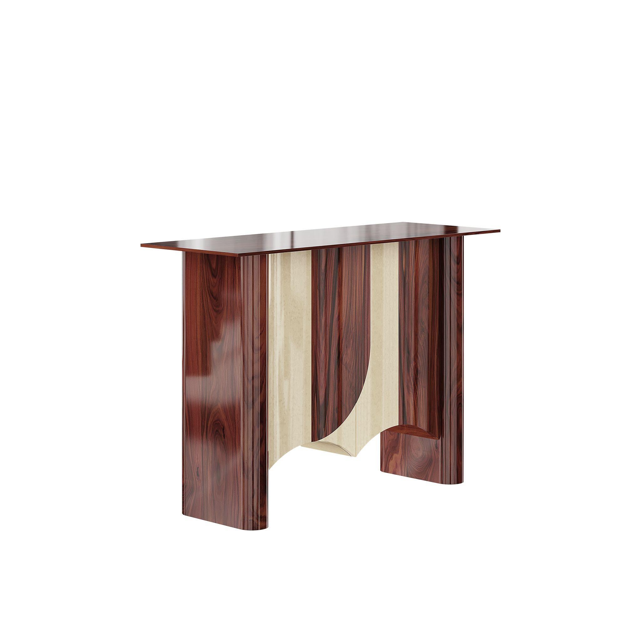 Mid-Century moderno Tavola Consolle Moderna Mid-Century Wood Wood Wood Wood Wood Wood Due Porte in vendita