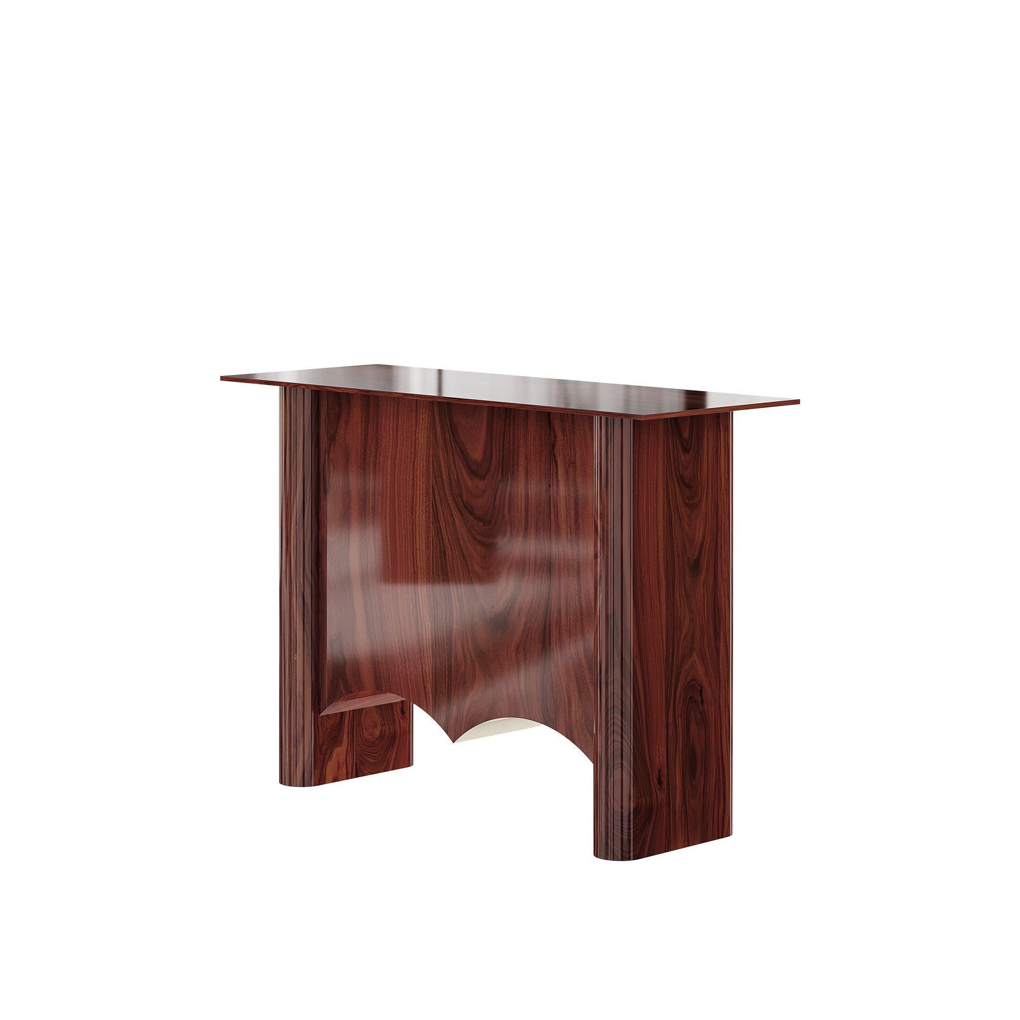 Portoghese Tavola Consolle Moderna Mid-Century Wood Wood Wood Wood Wood Wood Due Porte in vendita