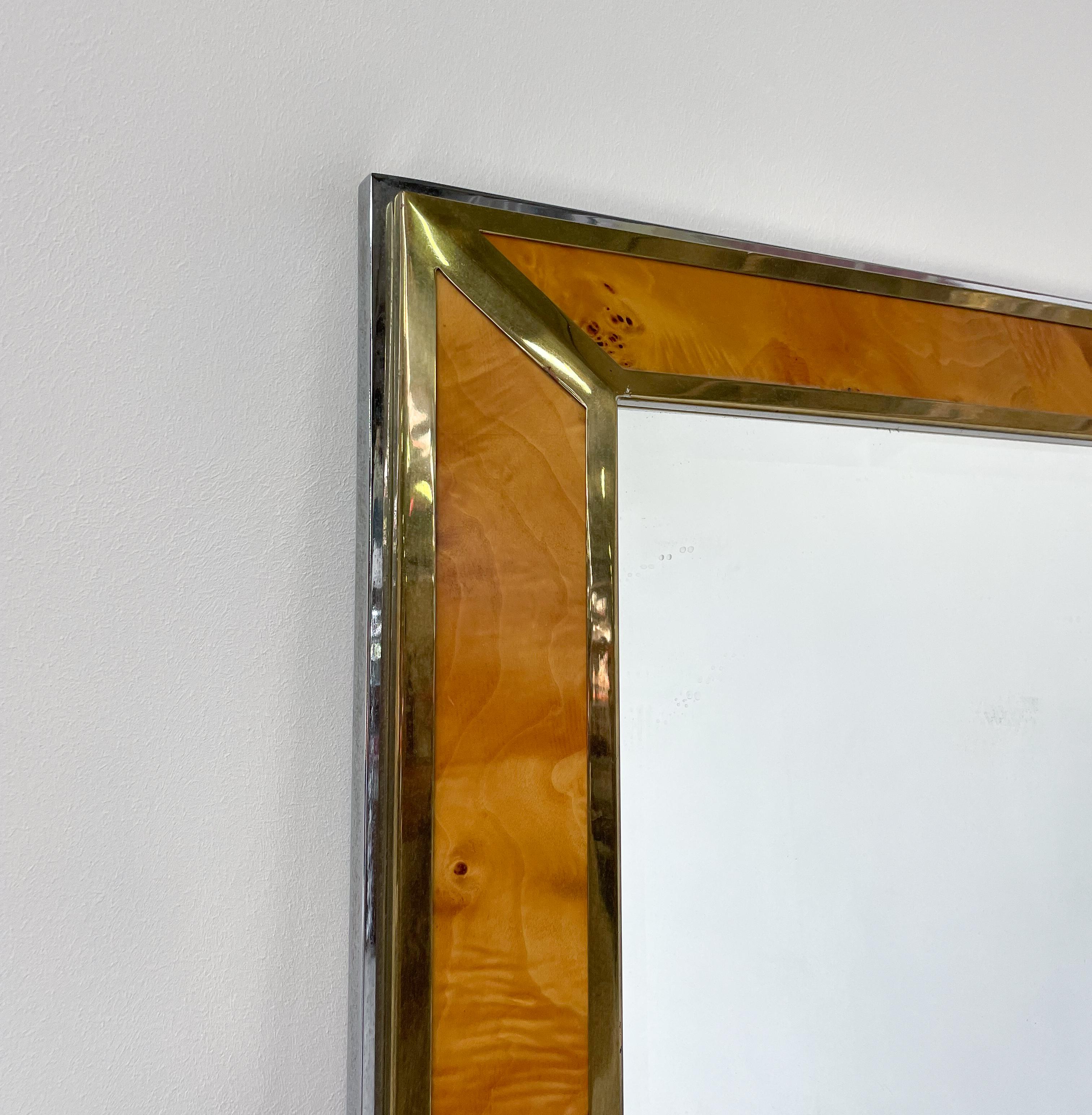 Mid-Century Modern Console With Mirror in the style of Willy Rizzo, 1970s For Sale 3
