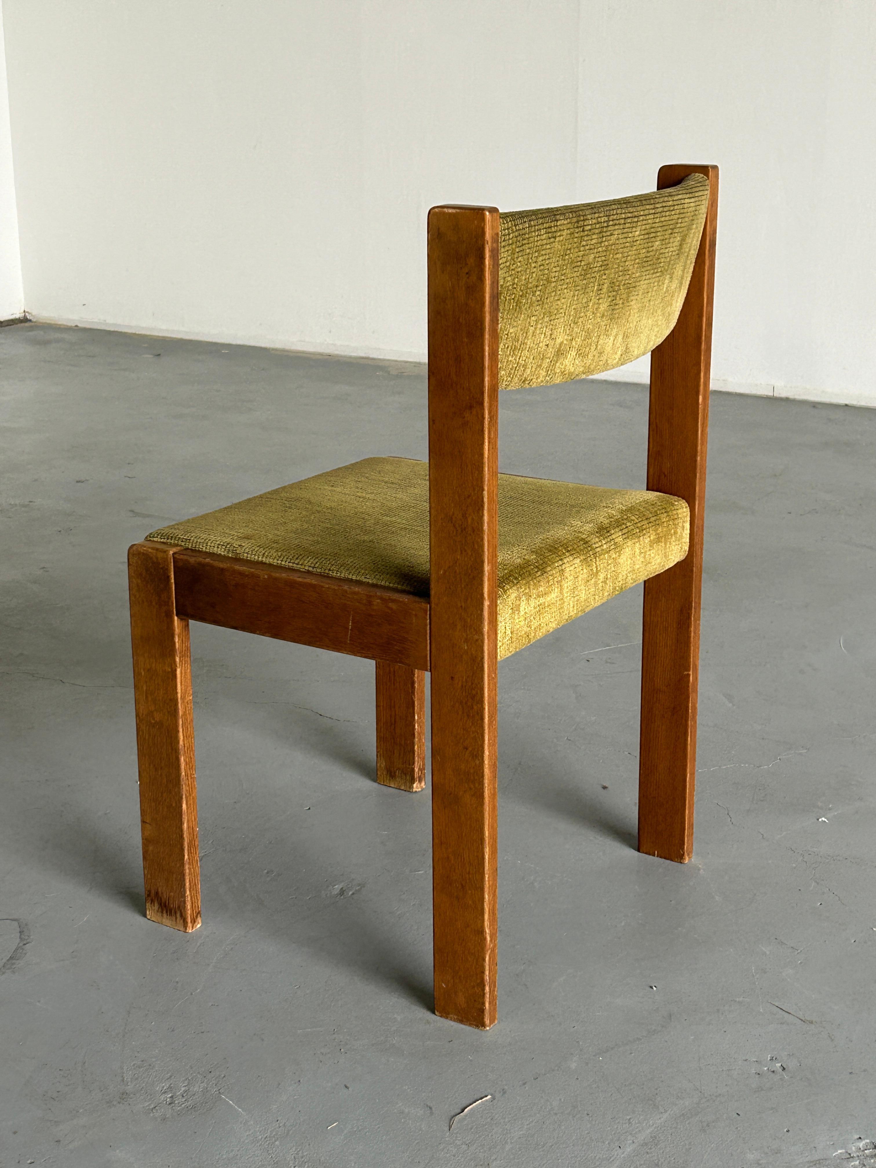 Tissu d'ameublement Chaise de salle à manger constructiviste moderne du milieu du siècle dernier par Wiesner Hager, Autriche, années 1960 en vente