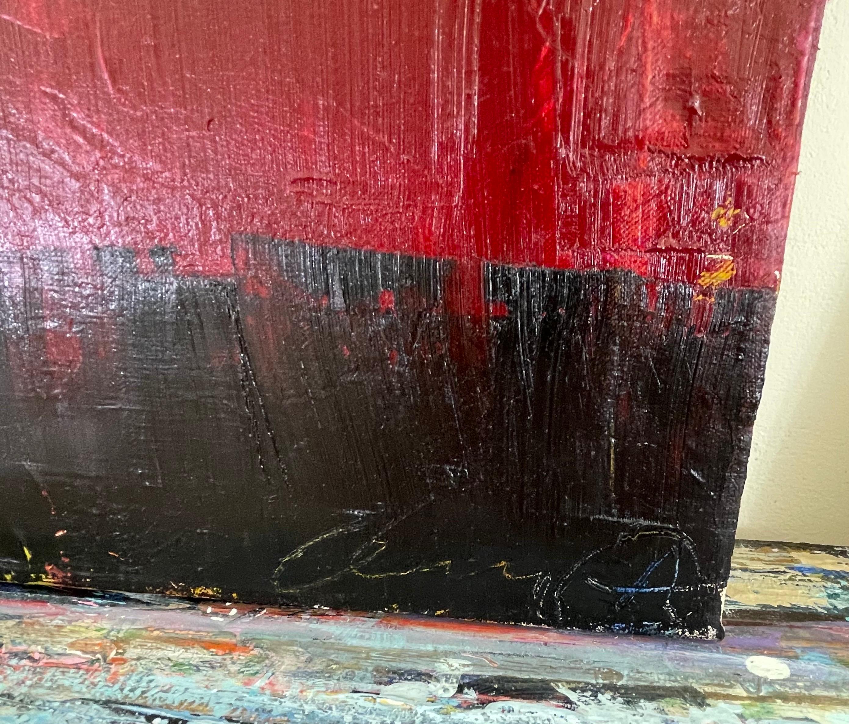 Mid-Century moderno Pittura contemporanea di metà secolo, olio su tela, stile Mark Rothko in vendita