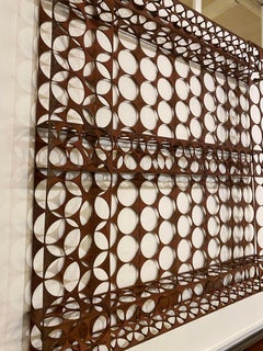 Mid Century Modern Contemporary Recycled Wrought Iron Shelf Unit Sculpture