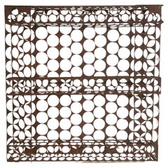 Mid Century Modern Contemporary Recycled Wrought Iron Shelf Unit Sculpture
