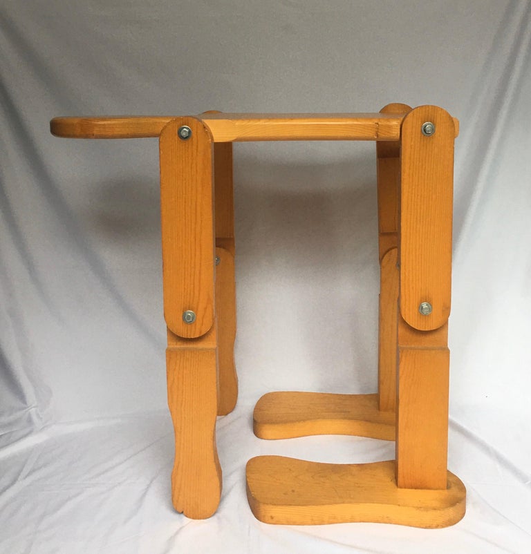 Mid-Century Modern Contemporary Sculptural Folk Pop Art Figure Side End Table In Good Condition For Sale In Lambertville, NJ