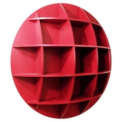 Mid Century Modern "Continental" red Bookcase by Joe Colombo, 1960s