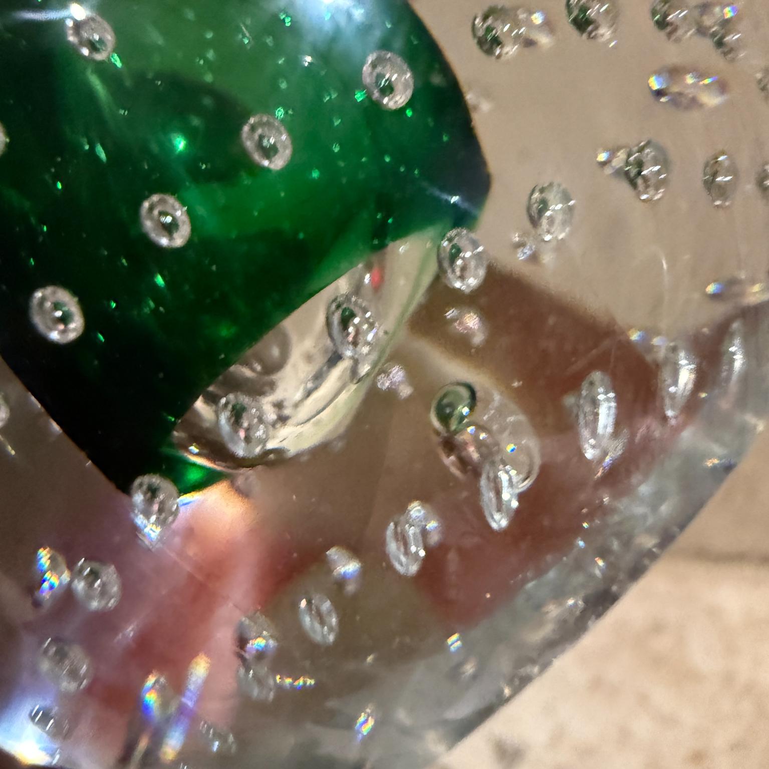 Pisapapeles de Murano Moderno de Mediados de Siglo Burbuja de Control Verde en venta 2
