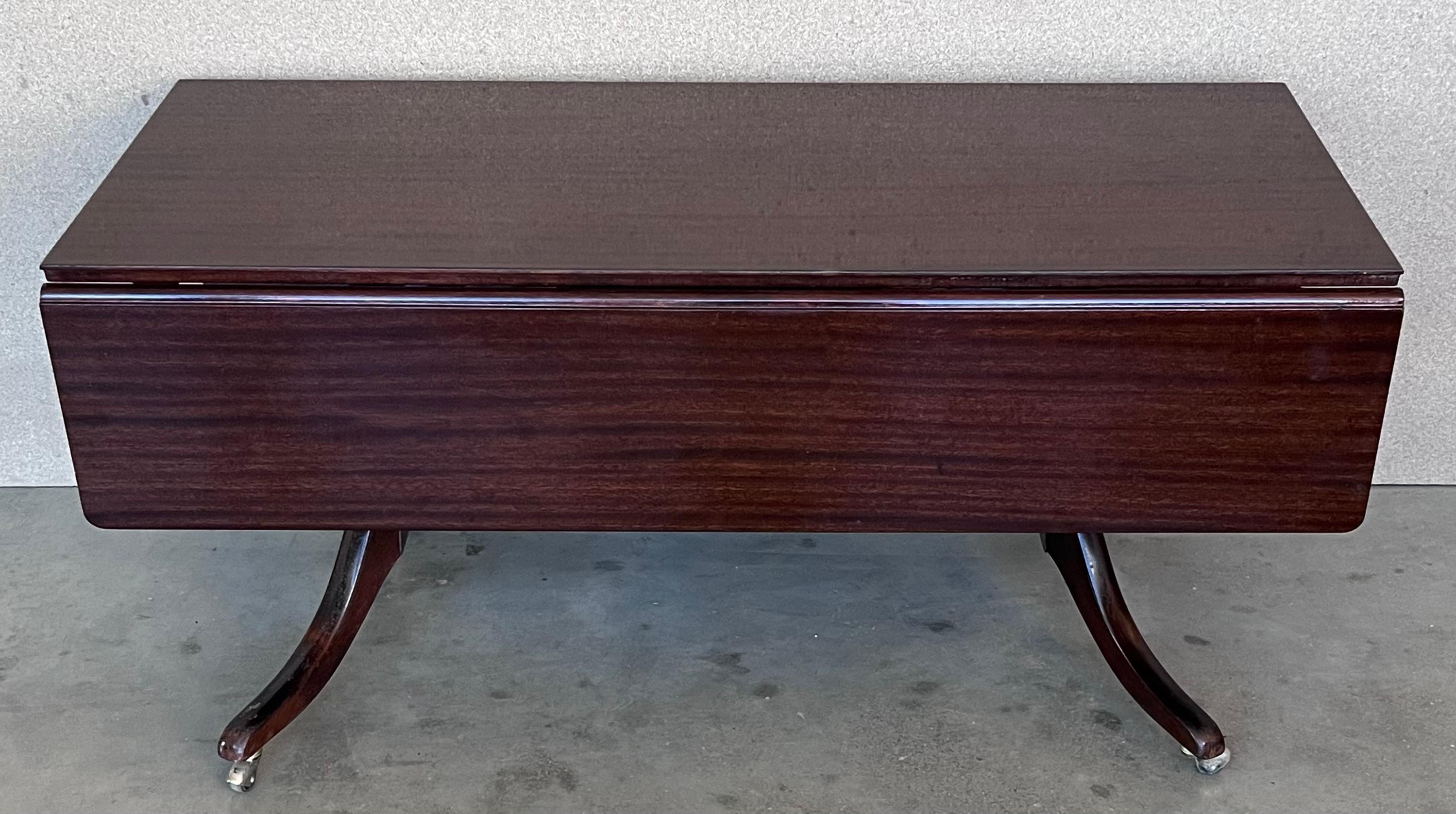 Mid-Century Modern Mid Century Modern Convertible Liftable Coffee Dining Table For Sale