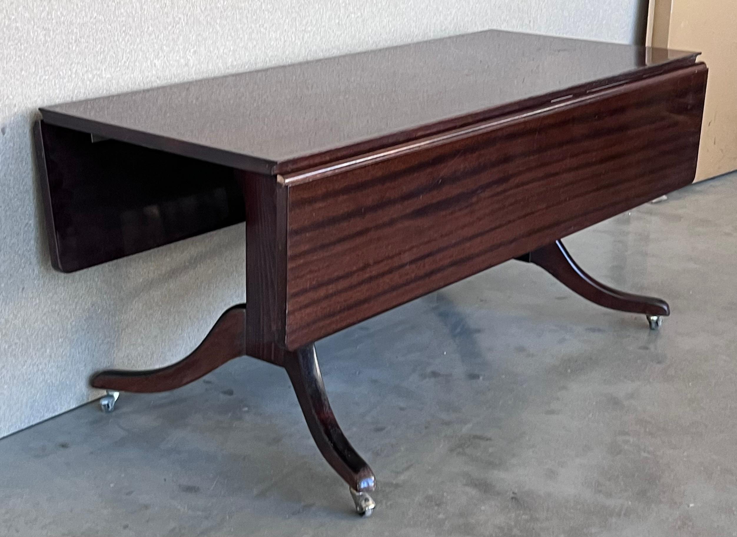 European Mid Century Modern Convertible Liftable Coffee Dining Table For Sale