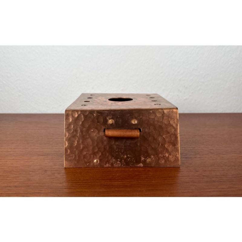 Chauffe-théière en cuivre et cuir moderne du milieu du siècle, 1960 en vente 6