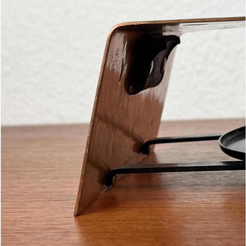 Chauffe-théière en cuivre et cuir moderne du milieu du siècle, 1960 en vente 8
