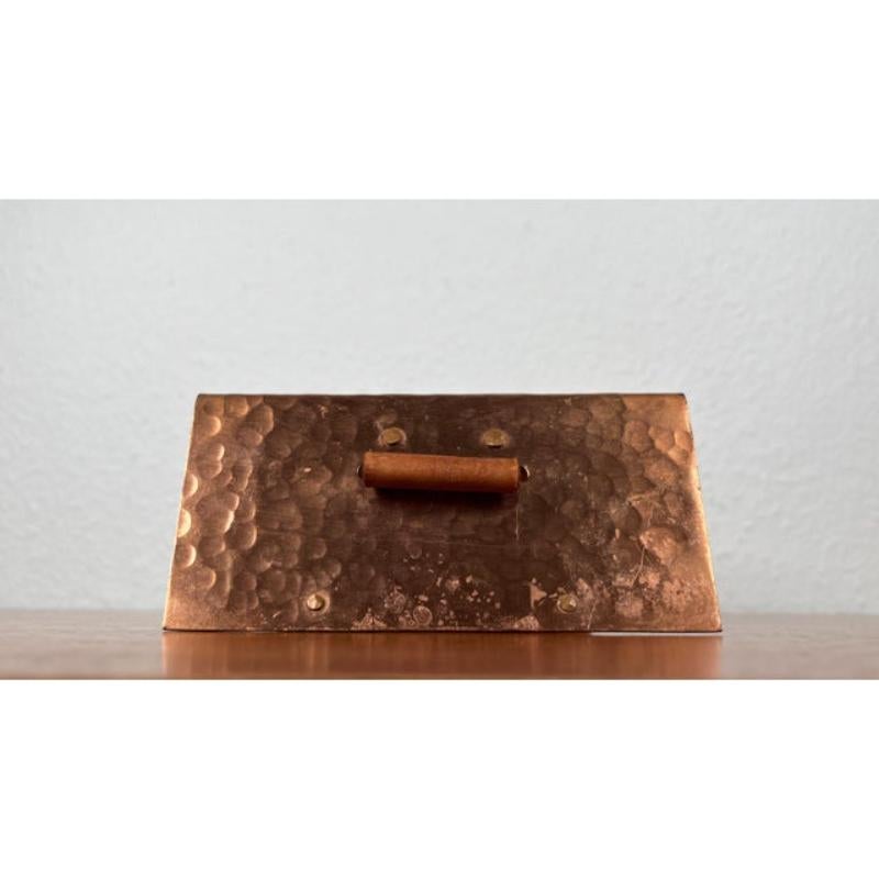 Chauffe-théière en cuivre et cuir moderne du milieu du siècle, 1960 en vente 10