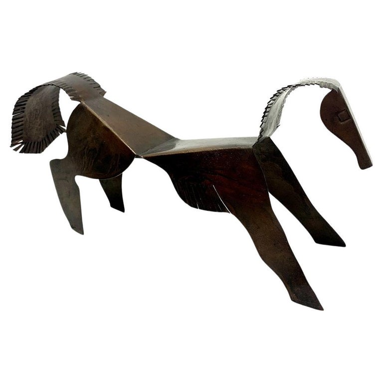 MidCentury Modern Copper Horse Figurine at 1stDibs
