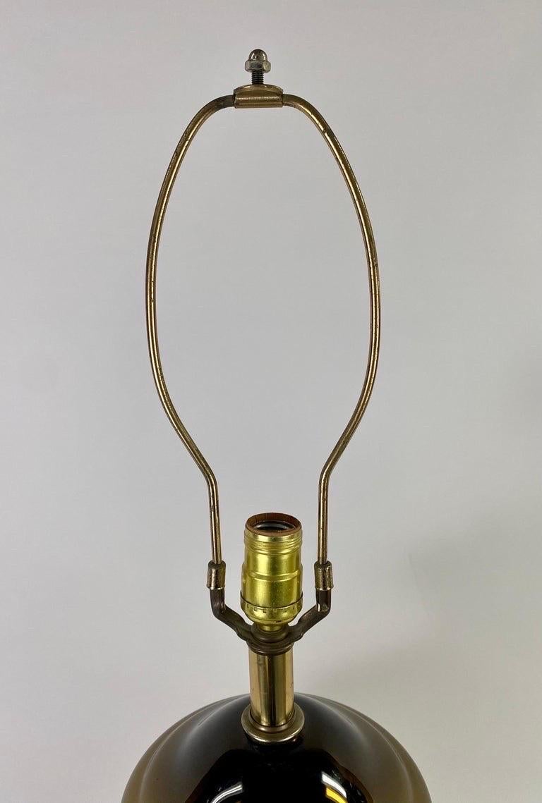 Mid-Century Modern Copper Table Lamp with Original Shades, a Pair For Sale 2