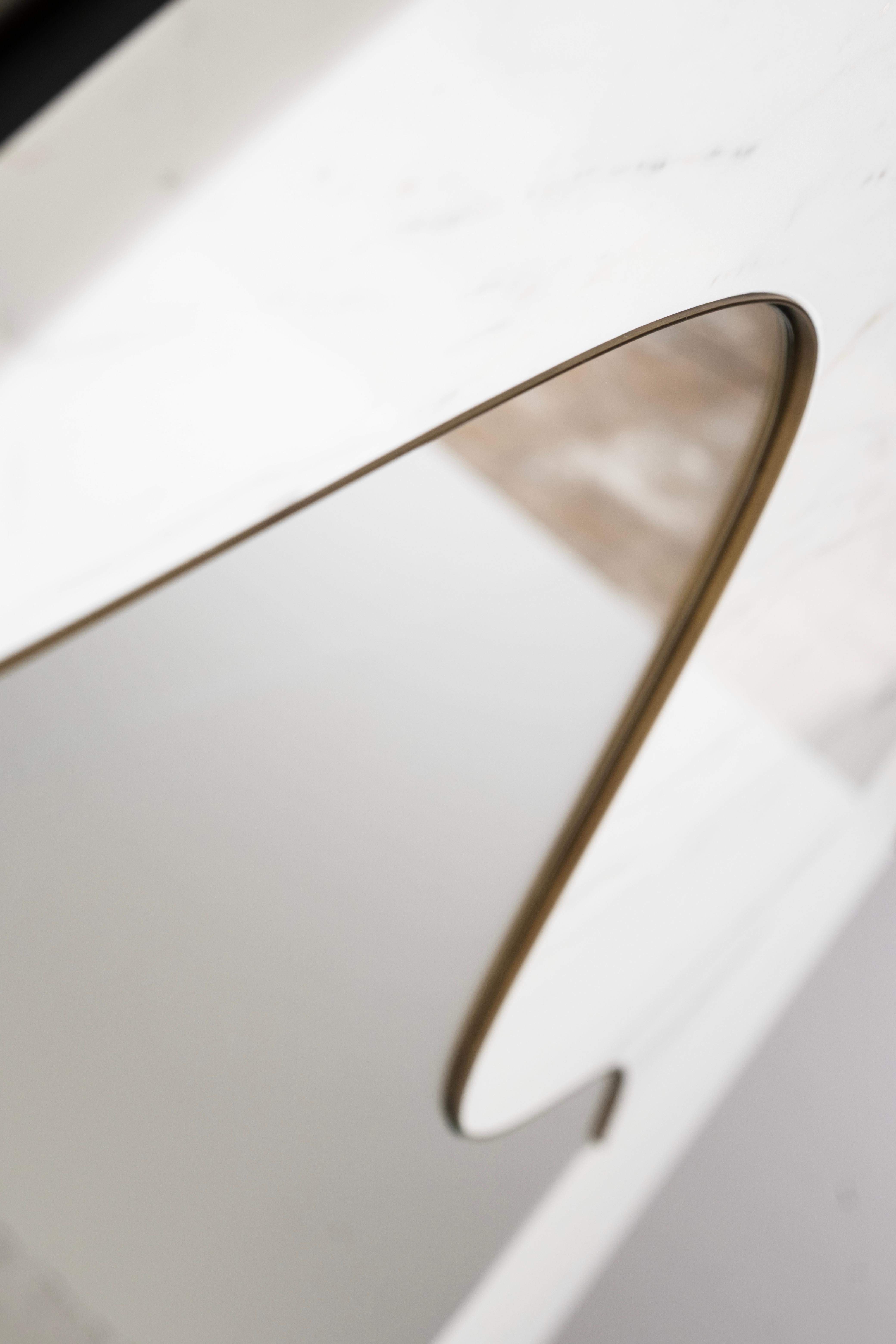 Mid-Century Modern Corfu Wall Mirror, Mirror, Marble, Handmade by Greenapple In New Condition For Sale In Lisboa, PT