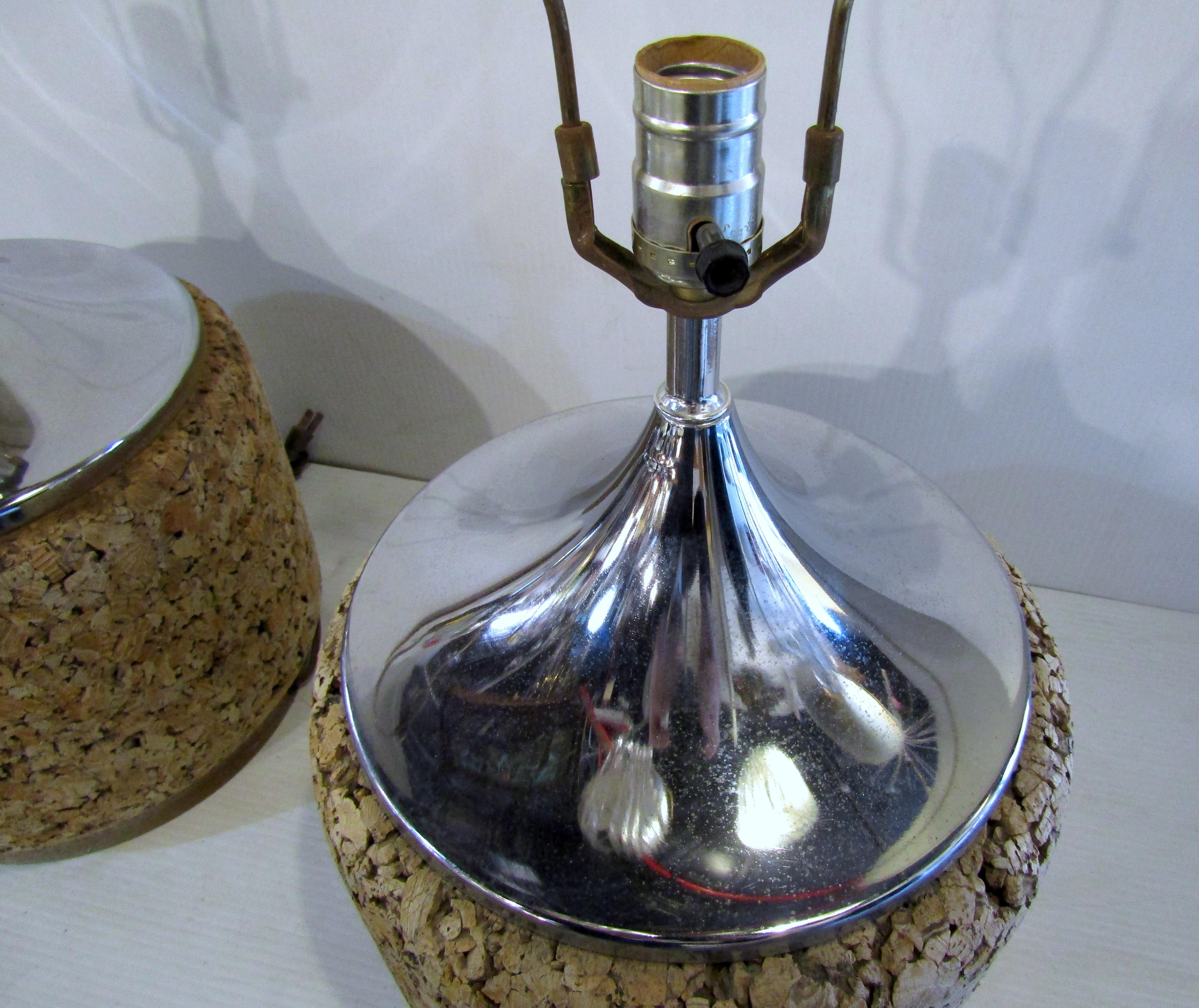 Mid-Century Modern Cork Lamps 2