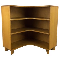 Mid Century Modern Corner Bookcase by Heywood Wakefield