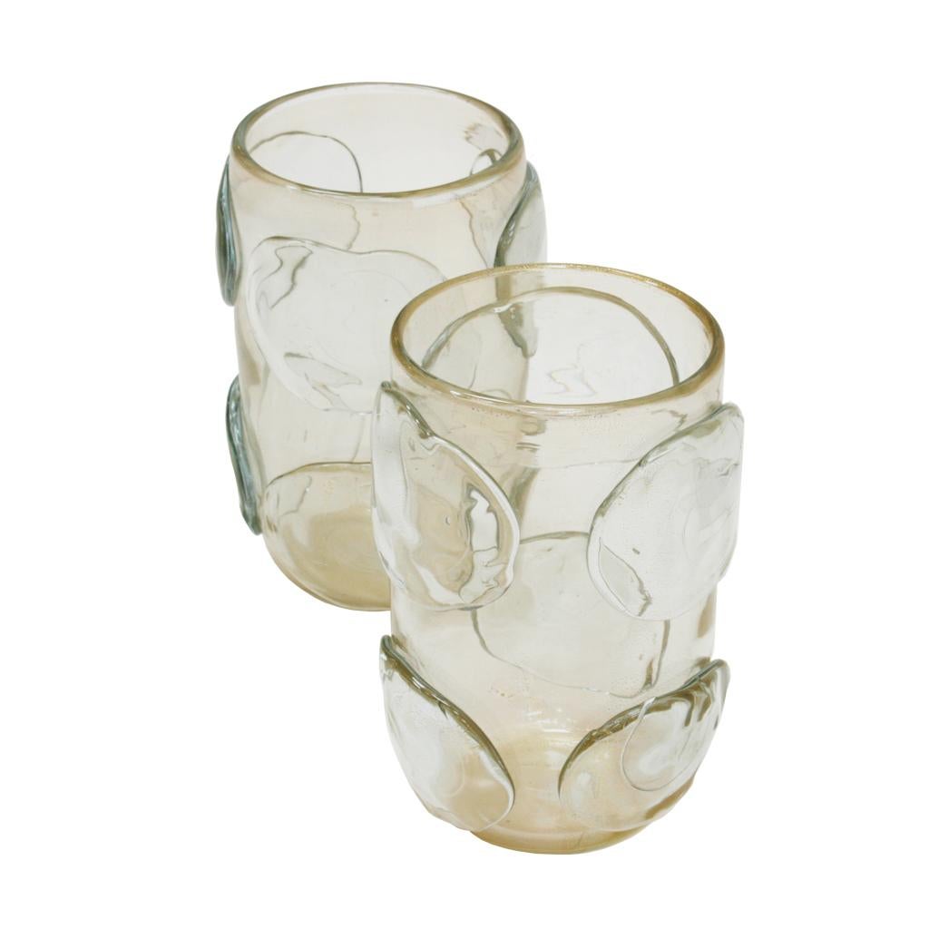 Mid-Century Modern Costantini Murano Glass, Italian, Pair of Vases In Good Condition In Madrid, ES