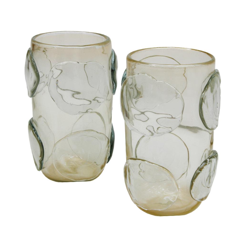 Late 20th Century Mid-Century Modern Costantini Murano Glass, Italian, Pair of Vases