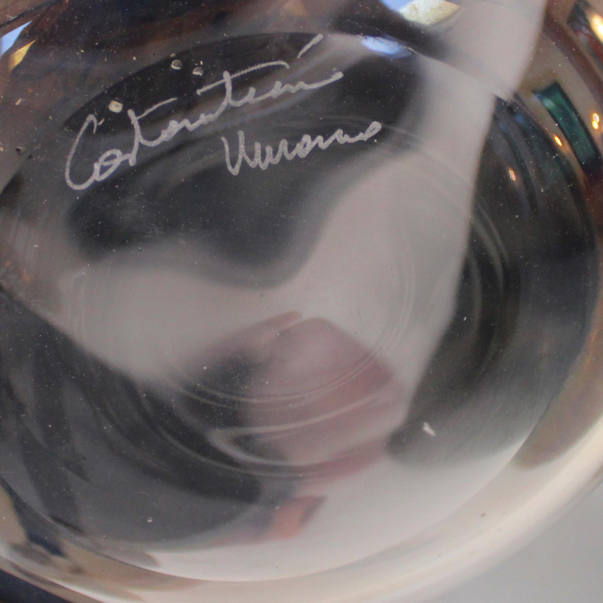 Mediados de siglo moderno Costantini Murano Glass italiano, Par de jarrones Cristal de Murano en venta