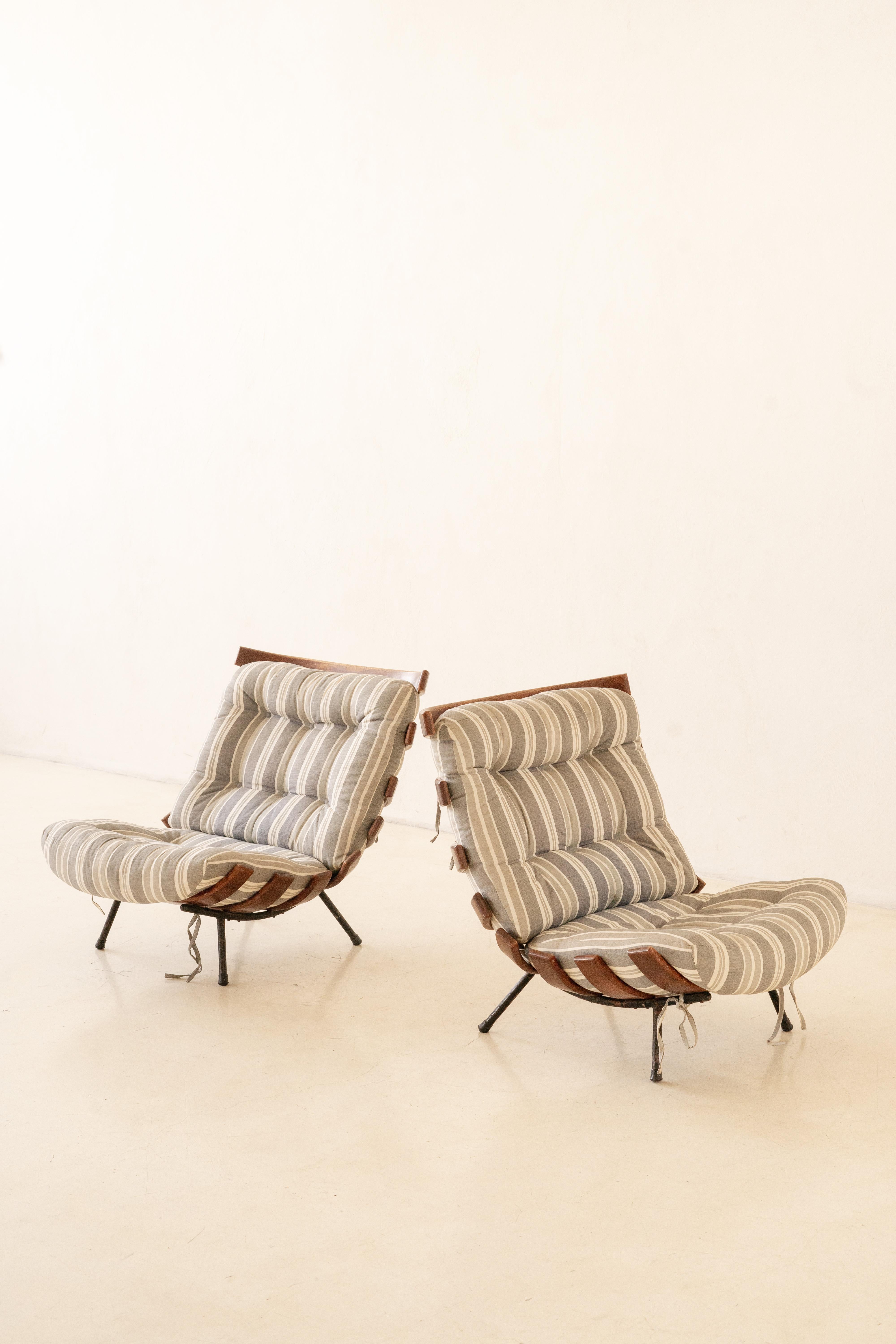 Mid-Century Modern Fauteuil Costela moderne du milieu du siècle par Carlo Hauner et Martin Eisler, 1953 en vente
