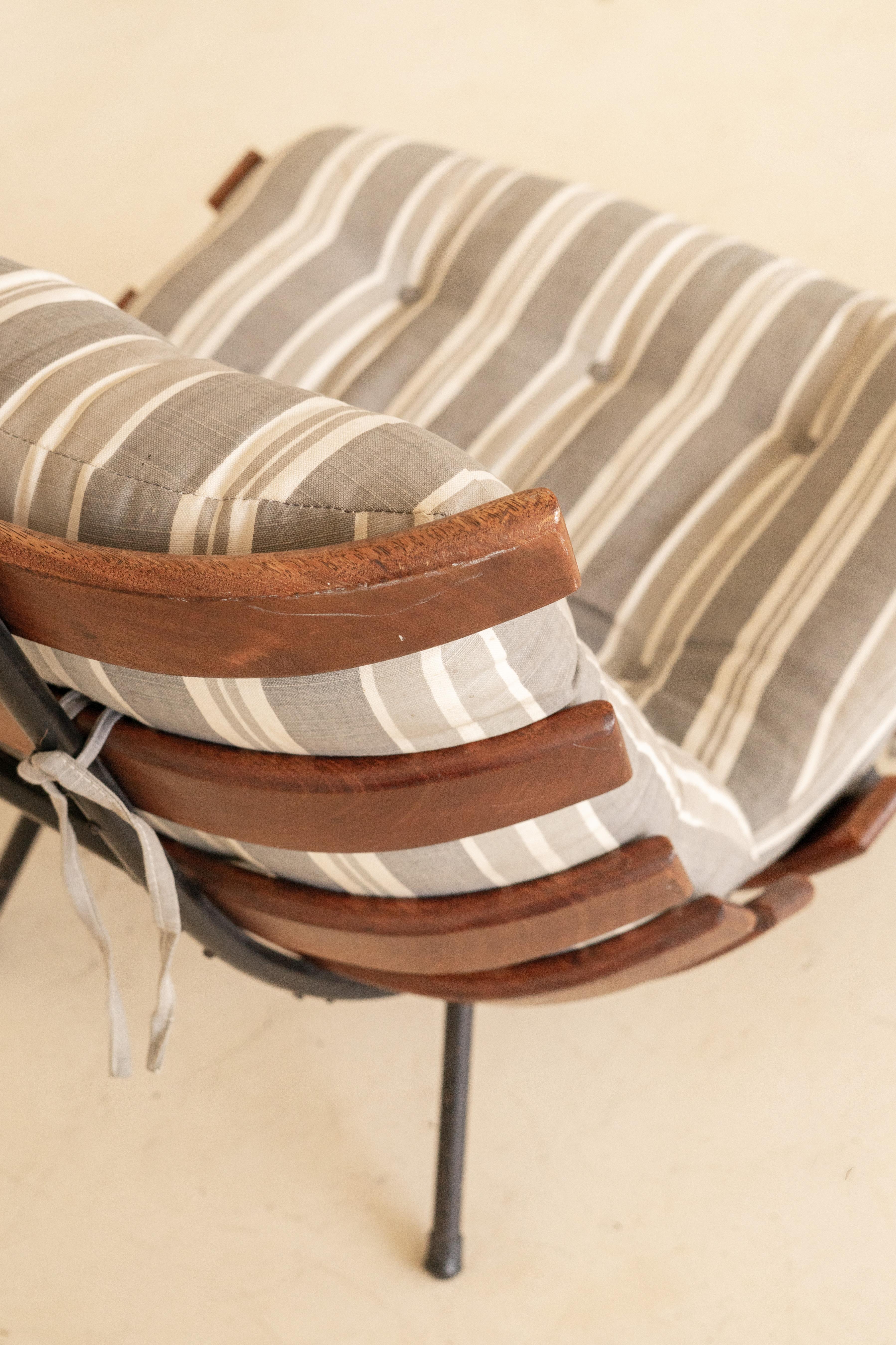 Fauteuil Costela moderne du milieu du siècle par Carlo Hauner et Martin Eisler, 1953 en vente 1