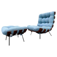 Mid Century Modern "Costela" Armchair with Ottoman by Martin Eisler , 1954